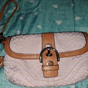 Coach Cream Wristlet